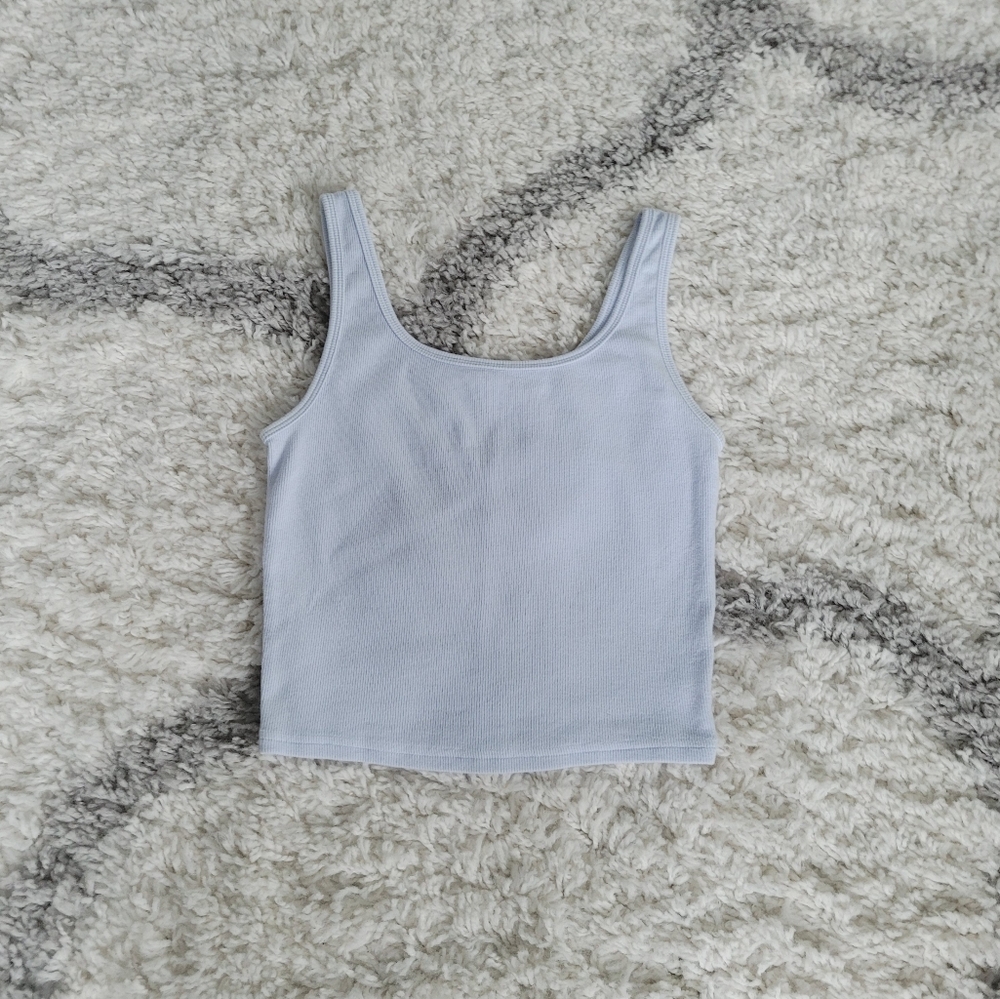 Baby Blue Cropped Tank Top | Size Small | Me to We